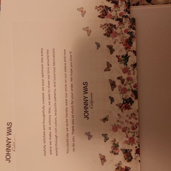 Johnny Was Multicolor Butterfly and Stripe Scarf - Picture 10 of 10